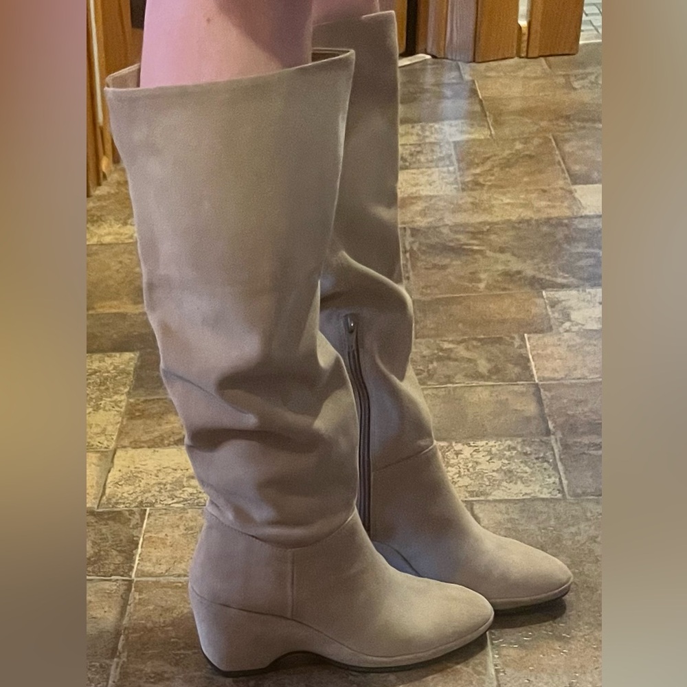 Women's LDP Taupe Wedge Boots